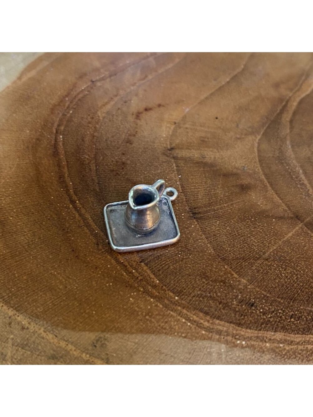 RETIRED James Avery Pitcher and Tray Charm, Sterling Silver
